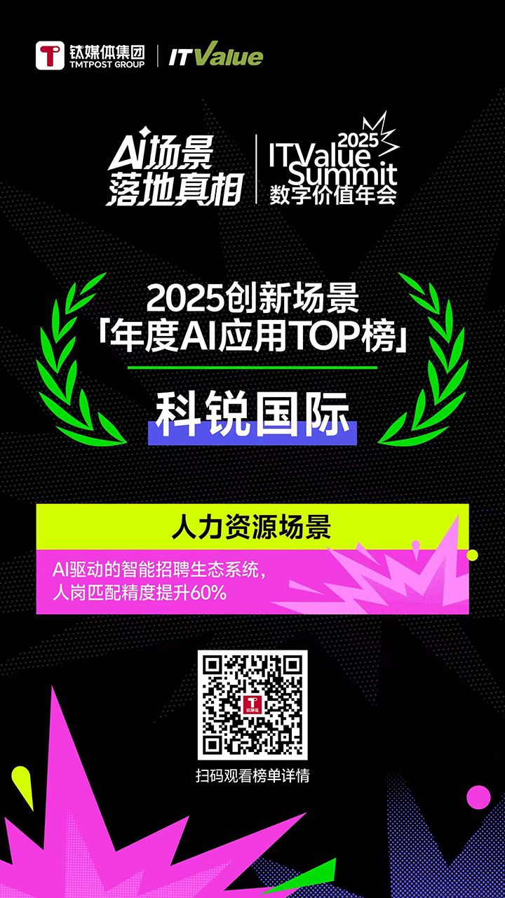 人力资源公司Trust钱包科技国际的人工智能招聘匹配模型荣获钛媒体年度最佳场景实践TOP15
